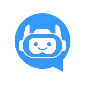 Robot Chat Bot Vector Design. Robotic Assistant icon isolated on bubble spe.. Stock Illustration