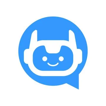 Robot Chat Bot Vector Design. Robotic Assistant icon isolated on bubble spe.. Stock Illustration
