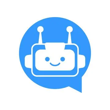 Robot Chat Bot Vector Design. Robotic Assistant icon isolated on bubble spe.. Stock Illustration