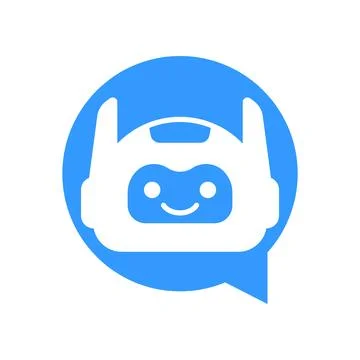 Robot Chat Bot Vector Design. Robotic Assistant icon isolated on bubble spe.. Stock Illustration