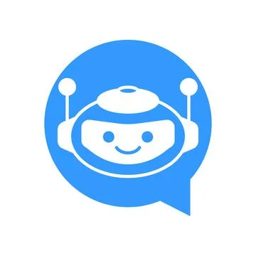 Robot Chat Bot Vector Design. Robotic Assistant icon isolated on bubble spe.. Stock Illustration