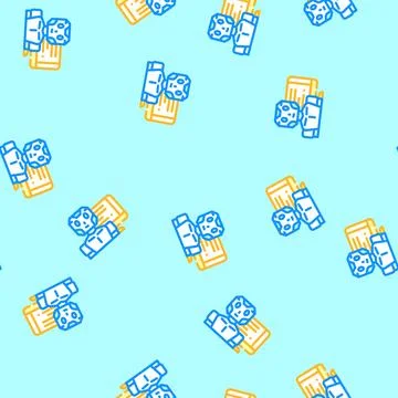 Robot chat bot vector seamless pattern Stock Illustration