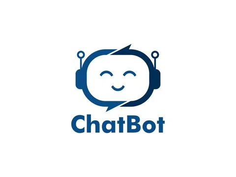 Robot Chat or Chat Bot logo. modern conversation automatic technology logo Stock Illustration
