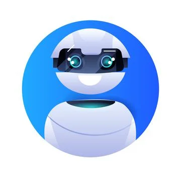 Robot chatbot assistant modern robotic character artificial intelligence concept Stockillustratie