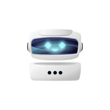 Robot chatbot online customer support bot helper Illustrazione stock