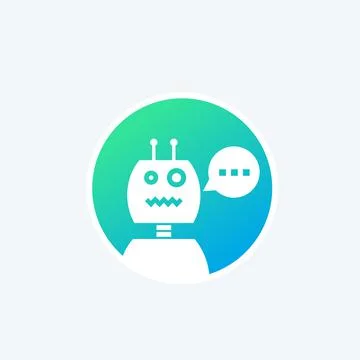 Robot, chatbot vector icon Stock Illustration