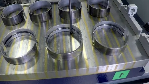 Robot checks the dimensions of parts Stock Footage 75443129