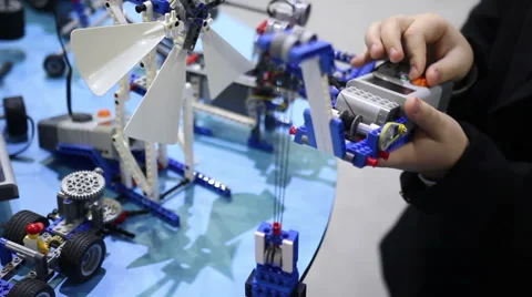 Robot from the children's designer Stock-Footage 61431742