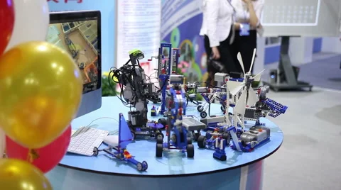 Robot from the children's designer Stock-Footage 61565101