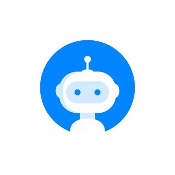 Robot in circle vector icon Stock Illustration