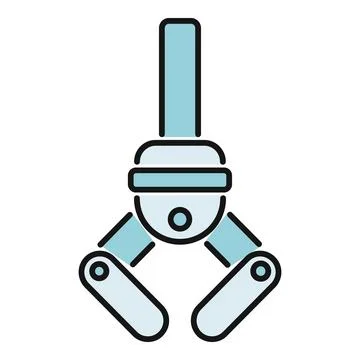 Robot claw machine grabbing toy game icon Stock Illustration