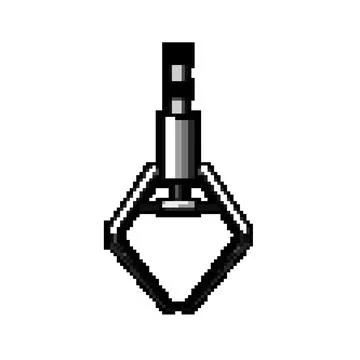 Robot claw machine pixel art vector illustration Stock Illustration