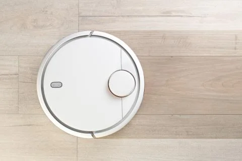 Robot cleaner cleaning floor Stock Photos