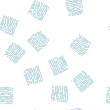 Robot cleaner pool glyph seamless pattern Illustrazione stock