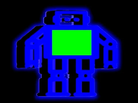 Robot Colors 2 Black Backgrown 库存影片 108511458