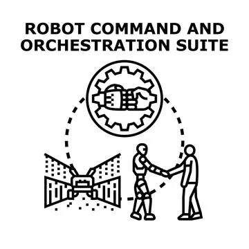 Robot command orchestration suite control system イラスト素材