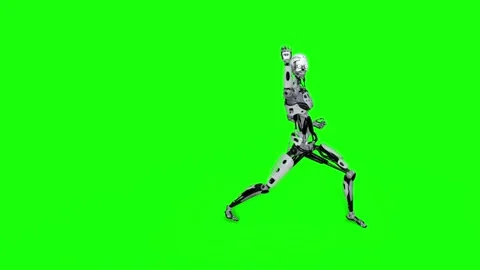 Robot commander, green screen Stock Footage 89325866