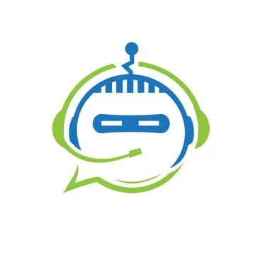 Robot communicate illustration Stock Illustration