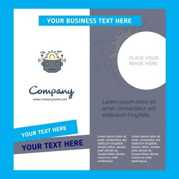 Robot Company Brochure Template. Vector Busienss Template Stock Illustration