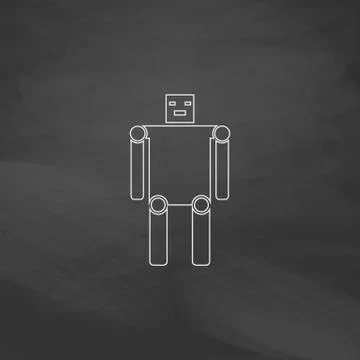 Robot computer symbol Stock-Illustration