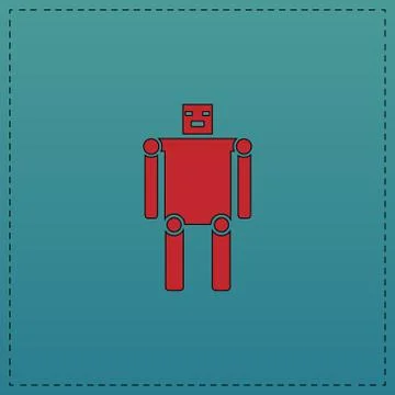 Robot computer symbol Stock Illustration