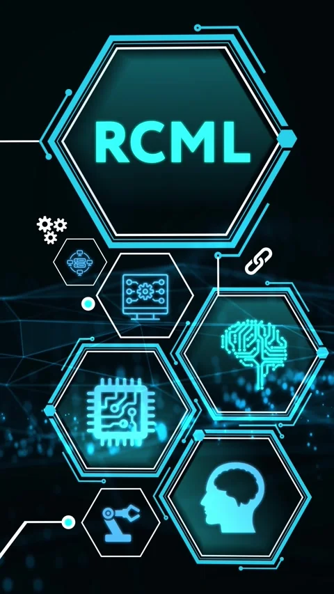 Robot Control Meta Language technology concept. RCML. Stock Footage 280963981