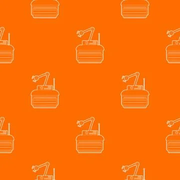 Robot crane pattern vector orange Illustrazione stock