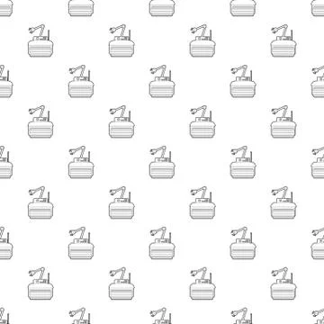 Robot crane pattern vector seamless 스톡 일러스트