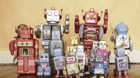 Robot crowd Stock Footage 312660923
