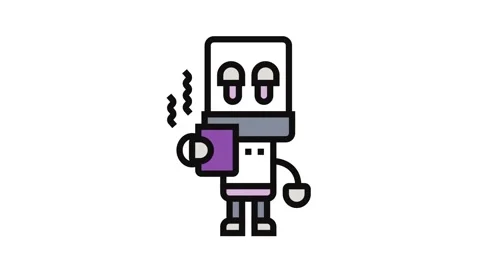 Robot cup of coffee Stock Footage 326114345