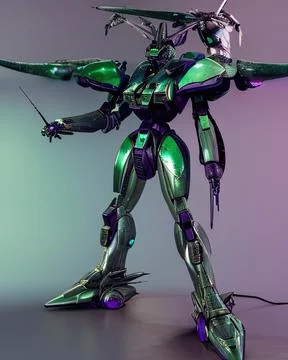 Robot cyborg soldier3 Stock Illustration