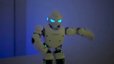 The Robot dances close up Stock Footage 73420692