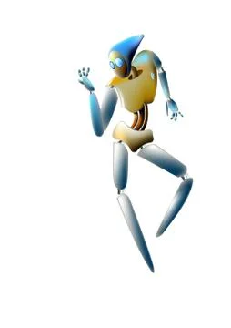 The robot that dances Stock Illustration