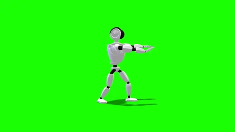 Robot dances in robot style Video stock 85889183