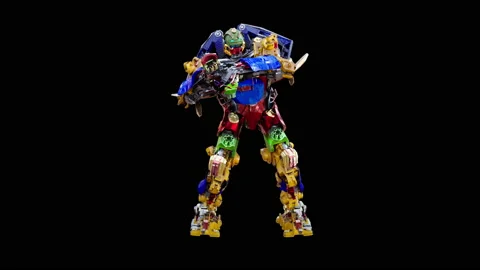 Robot Dancing, with Alpha matte. 库存影片 166676795