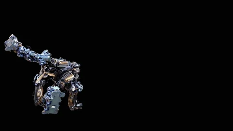 Robot Dancing, with Alpha matte. 库存影片 167369303