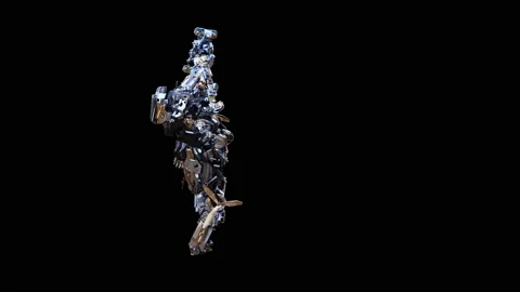 Robot Dancing, with Alpha matte. Stockbeeldmateriaal 167420947