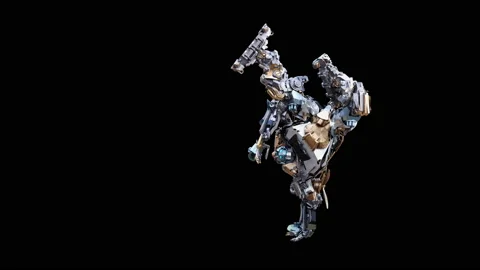 Robot Dancing, with Alpha matte. 库存影片 167420959