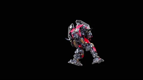 Robot Dancing, with Alpha matte. Stock Footage 167753438