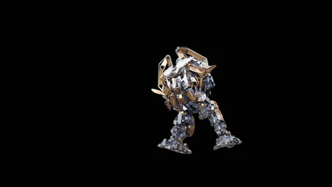 Robot Dancing, with Alpha matte. Stockbeeldmateriaal 167753449