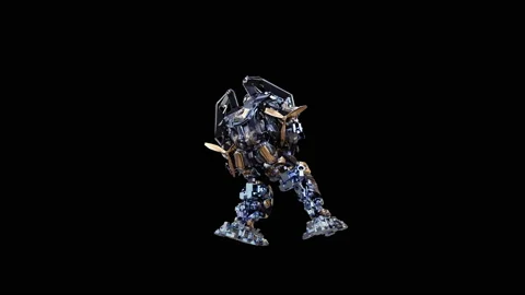 Robot Dancing, with Alpha matte. 動画素材 167842261