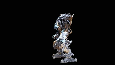 Robot Dancing, with Alpha matte. 库存影片 167842568