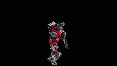 Robot Dancing, with Alpha matte. Stock Footage 168140084