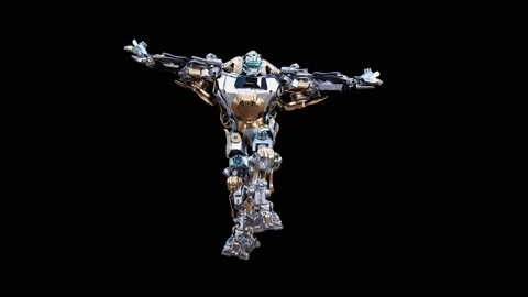 Robot Dancing, with Alpha matte. 動画素材 168140278