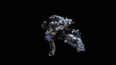 Robot Dancing, with Alpha matte. Stock Footage 168754119