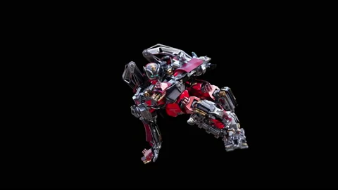 Robot Dancing, with Alpha matte. Video stock 168754428