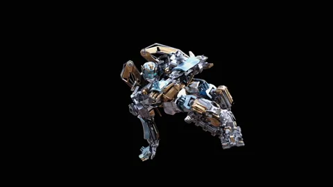 Robot Dancing, with Alpha matte. 库存影片 168754562