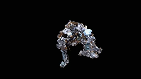 Robot Dancing, with Alpha matte. 库存影片 168754628