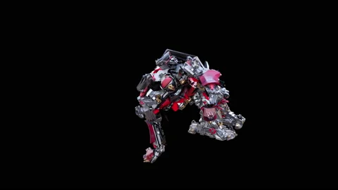 Robot Dancing, with Alpha matte. Stock Footage 168754808