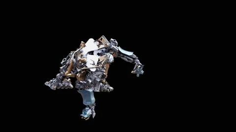 Robot Dancing, with Alpha matte. 库存影片 168754813